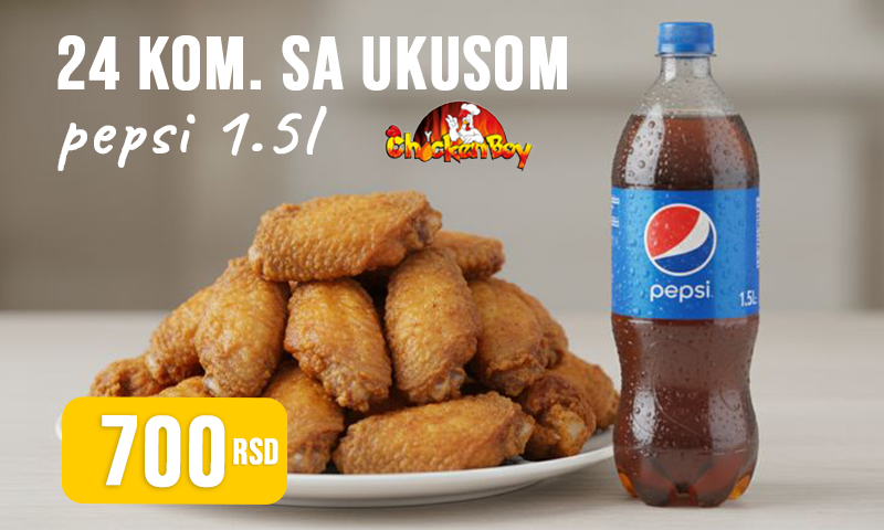 Klasik krilca 24 komada + Pepsi 1.5L