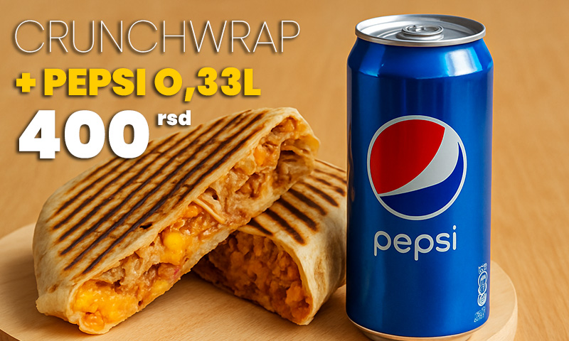 La Tortilla Loznica Crunch + Pepsi.
