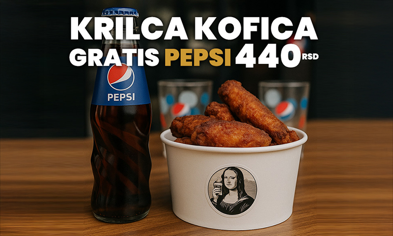 Krilca Kofica + Pepsi Gratis