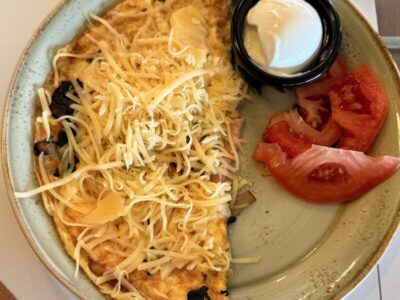 Omelette with prosciutto Maria Partel delivery