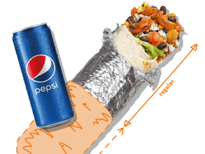 Grande Achiote chicken burrito + Pepsi 0.33L Burrito Madre Šabac delivery