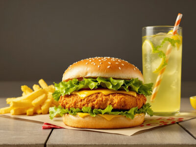 Chicken burger + lemonade 0.4L Hopster delivery