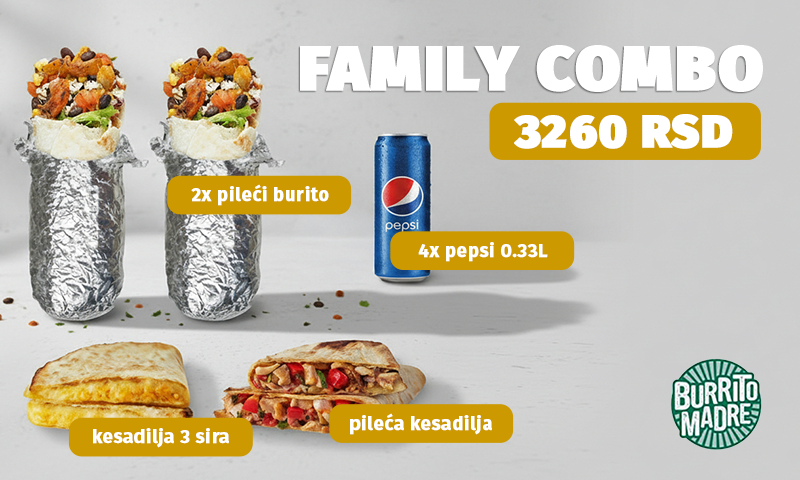 Family combo Burito Madre
