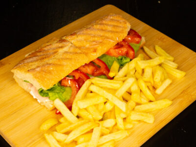 Happy sandwich Hot Spud delivery
