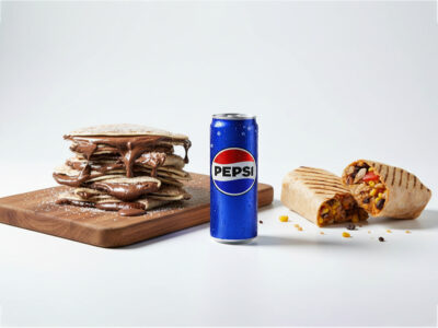 Burrito piletina + Pepsi 0.33L + Slatka tortilja sa kremom i plazmom La Tortilla Karađorđeva dostava