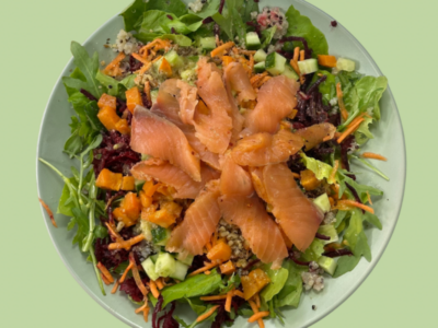 Salad with smoked salmon and sweet potato Zdrava Priča delivery