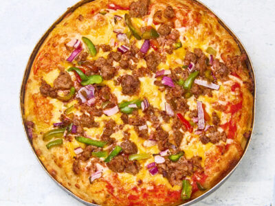 Meat and cheddar Chicago pizza BigPizza delivery