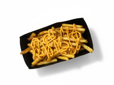 Fries with cheddar cheese Bring Burgers Stara Pazova delivery