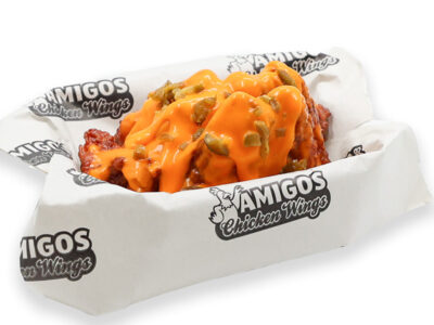 Jalapeno cheddar premium chicken wings Amigos Chicken Wings delivery