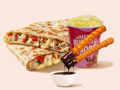 Achiote piletina kesadilja obrok Burrito Madre Mercator dostava