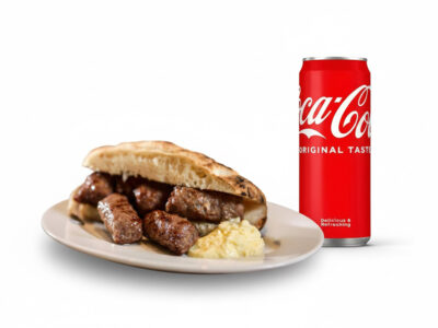 Ćevapi + Coca-Cola - Original 0.33L Bossanac dostava
