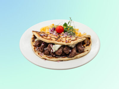 Cevapi on flatbread Filtz delivery