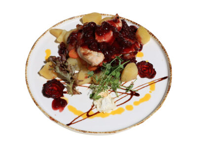 Turkey fillet in cherry sauce Borkovac Hotel delivery