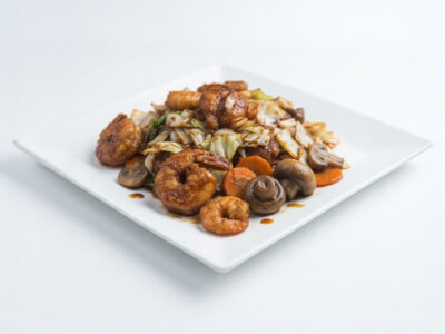 Gambori with vegetables in sechuan sauce Dva Štapića delivery
