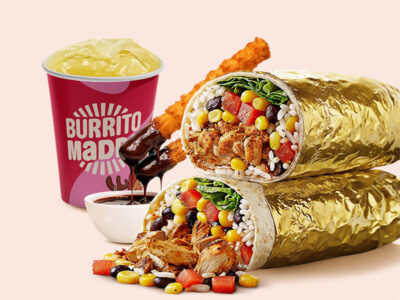 Grande Achiote piletina Burrito obrok Burrito Madre Mercator dostava