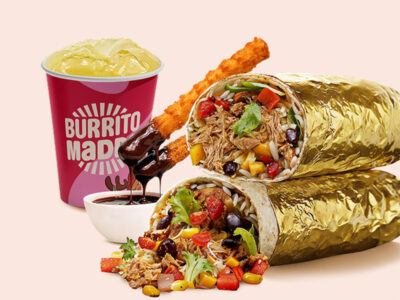 Grande Carnitas Burrito obrok Burrito Madre Mercator dostava