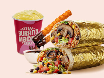 Grande pečene pečurke Burrito obrok Burrito Madre Mercator dostava