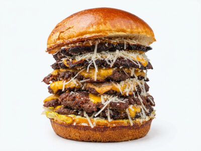 Honey smash burger triple triple Al Dente Smash Burger & Pasta Bar dostava