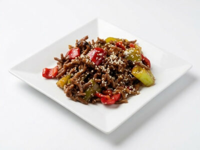 Crispy pork vith vegetables in bbq sauce Dva Štapića delivery