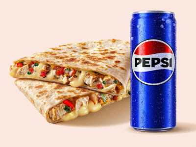 Kesadilja Achiote piletina + Pepsi 0.33L Burrito Madre Mercator dostava