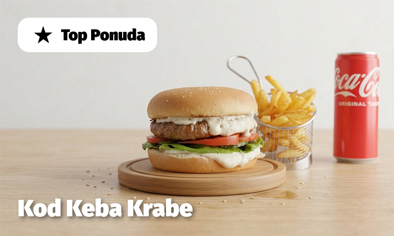 Koral burger + Pomfrit 200g + Coca-Cola - Original 0.33L