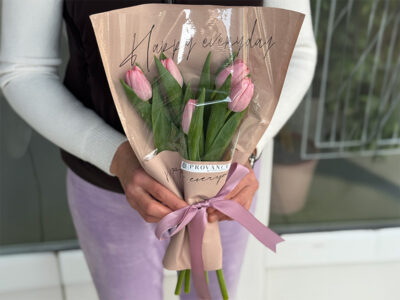 Lale u kesici roze Provance Cvećara delivery