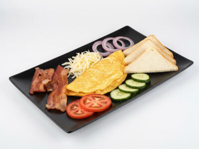 Bacon omelette Stubal Gyros delivery