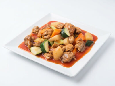 Chicken durmstick in sweet and sour sauce Dva Štapića delivery