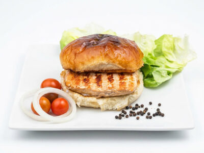 Stuffed chicken fillet in a bun Njuškica Fast Food delivery