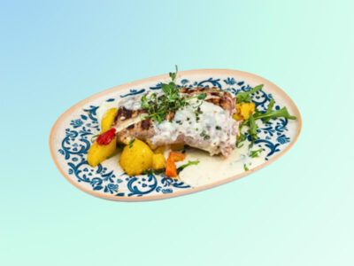 Stuffed pork fillet with baked potatoes Filtz delivery