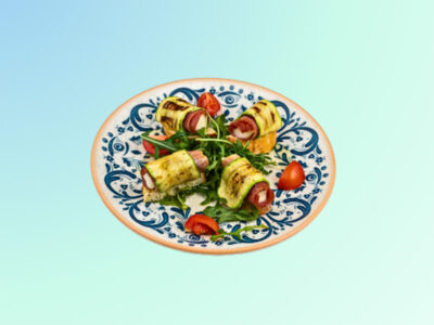 Zucchini rolls with prosciutto and mozzarella Filtz delivery