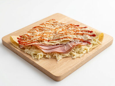 Pancakes with sirloin, sour cream and cheese Ja i Majka delivery