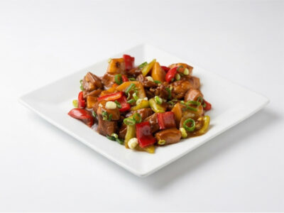 Pork bacon with pottaoes in bbq sauce Dva Štapića delivery