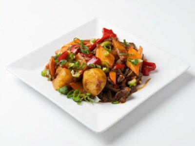 Veal tendon with vegetables in bbq sauce Dva Štapića delivery