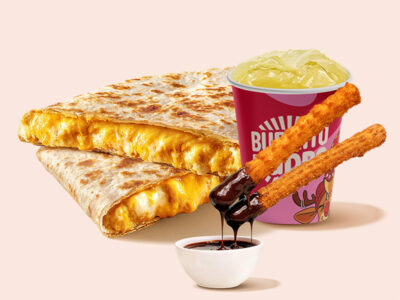 Tri vrste sira kesadilja obrok Burrito Madre Mercator dostava