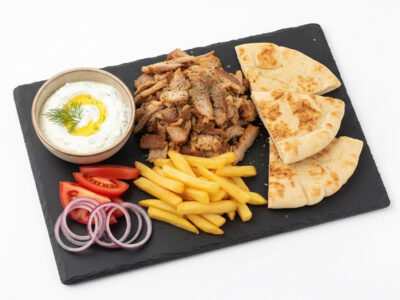 Chicken gyros portion Stubal Gyros delivery