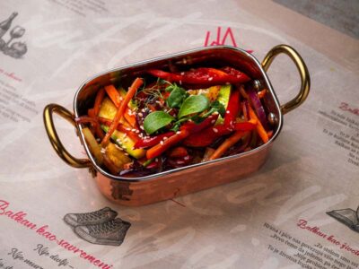 Grilled vegetables on Asian style Balkan Distrikt delivery