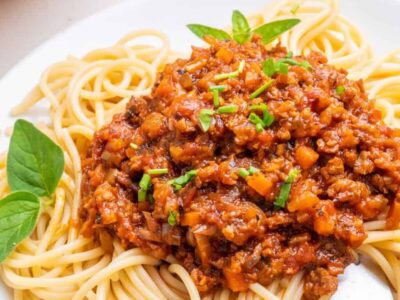 Vegan bolognese pasta Corso delivery