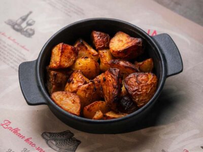 Baking potatoes baked in pork fat Balkan Distrikt delivery