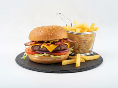 Stubal burger + french fries Stubal Gyros delivery