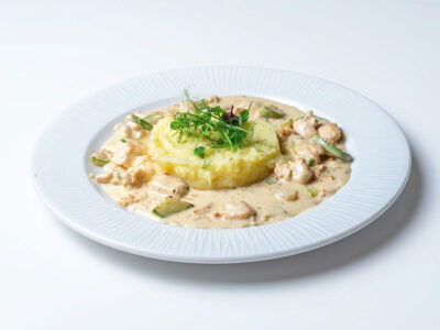 Main meal in Holandez sauce Giardino L'Osteria delivery