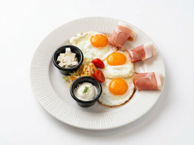 Poached eggs with ham Giardino L'Osteria delivery