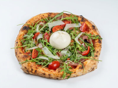 Burrata prosciutto pica T-100 Pizzeria dostava