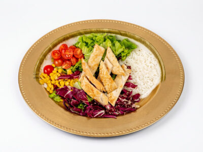 Chicken breasts + rice + salad Gong Kineska Hrana delivery