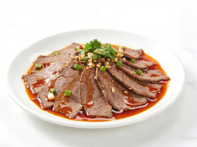 Stewed beef marinated in soya sauce and flavors Furendžu delivery