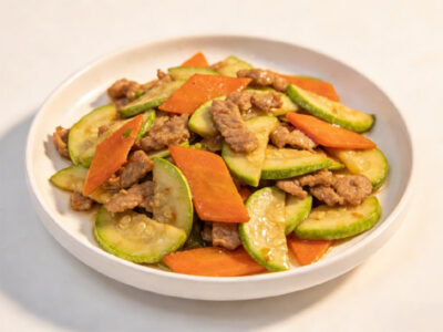 Fried zucchini with pork Furendžu delivery