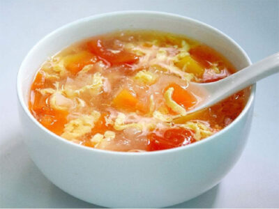 Soup of tomato and eggs Furendžu delivery