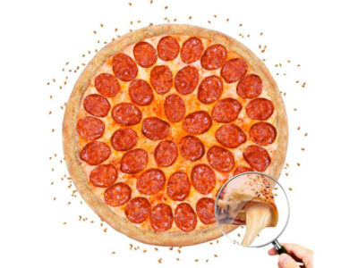 Triple cheese pepperoni pizza Caribic Pizza Novi Beograd delivery
