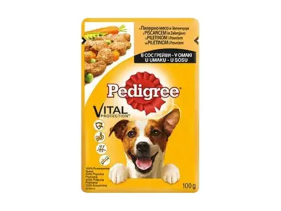 Pedigre, pileće povrće u sosu, kesica, 100g Alideda Market dostava