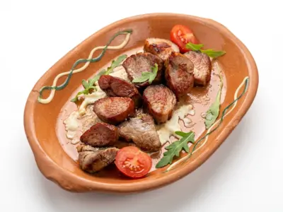 Smoked pork fillet in kajmak Jules Verne delivery